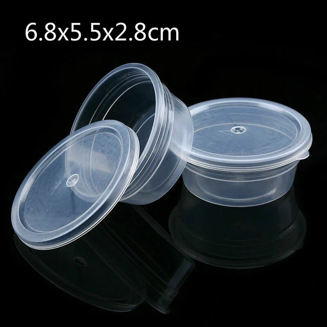 10pcs sauce cups with lid disposable transparent round PP sealed box  storage box kitchen storage box - AliExpress