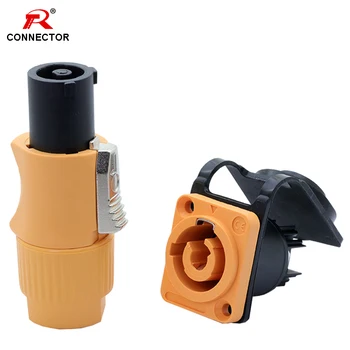 

25sets Waterproof Powercon Connector 20a 250V 3 Pins, NAC3FCA&NAC3MPA-1, Power Male Plug + Power Female Chassis Socket Connector