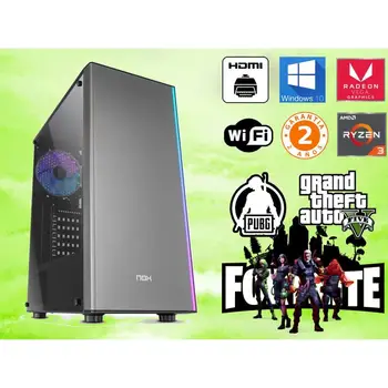 

-PC Gaming-Ryzen 3 2200G-8 hard gb/16 hard gb RAM-500 hard gb/1 TB HDD-120/ 240 hard gb SSD-GPU: RADEON RX VEGA 8-WINDOWS 10-2 YEARS WARRANTY-