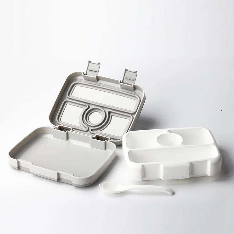 Microwavable квадратная коробка для обеда для детей Герметичный пищевой контейнер с отделениями BPA ланчбокс для пикника школы