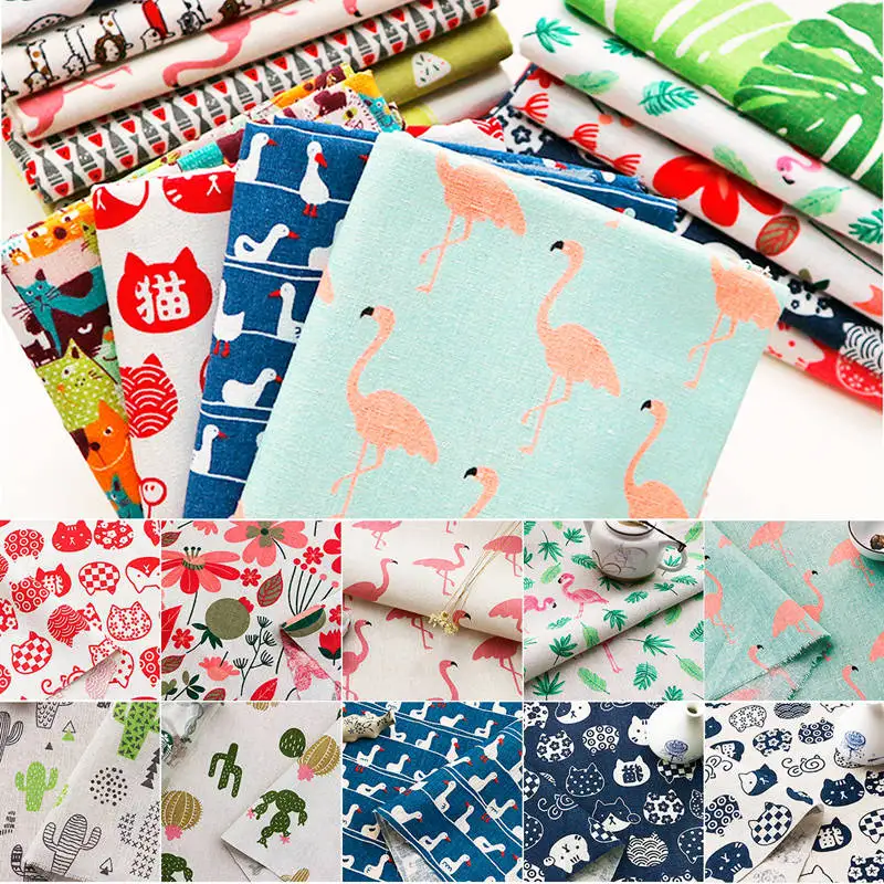 100X145cm Ins Фламинго печатная ткань 100% хлопок для лоскутного шитья DIY аксессуары