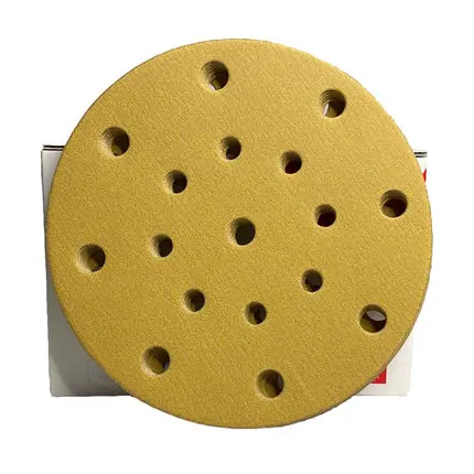 

Dry sanding paper 6 inch 17 hole automobile dry grinding paint polishing yellow sand paper air mill planting circle 2000