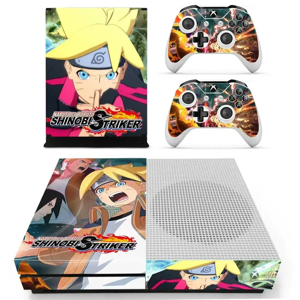 YS-xboxoneS-0828 Наруто для Boruto Shinobi Striker наклейка s для Xbox One S Виниловая наклейка для Xbox one Slim консоль и два контроллера Скины - Цвет: YS-xboxoneS-0828