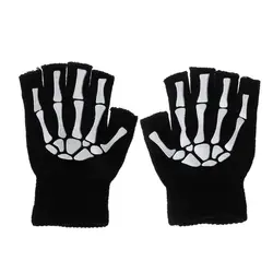 Cycling Gloves Kids Outdoor Sports Bicycle Half Finger Skeleton Soft Protective