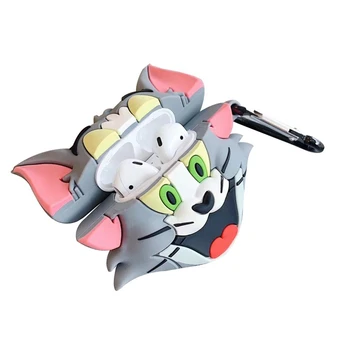 

3D Cute Cartoon Tom Cat and Jerry Mouse Lovely Silicone Protection Earphone Accessories Cover Cases For Apple Airpods 1/2 Case