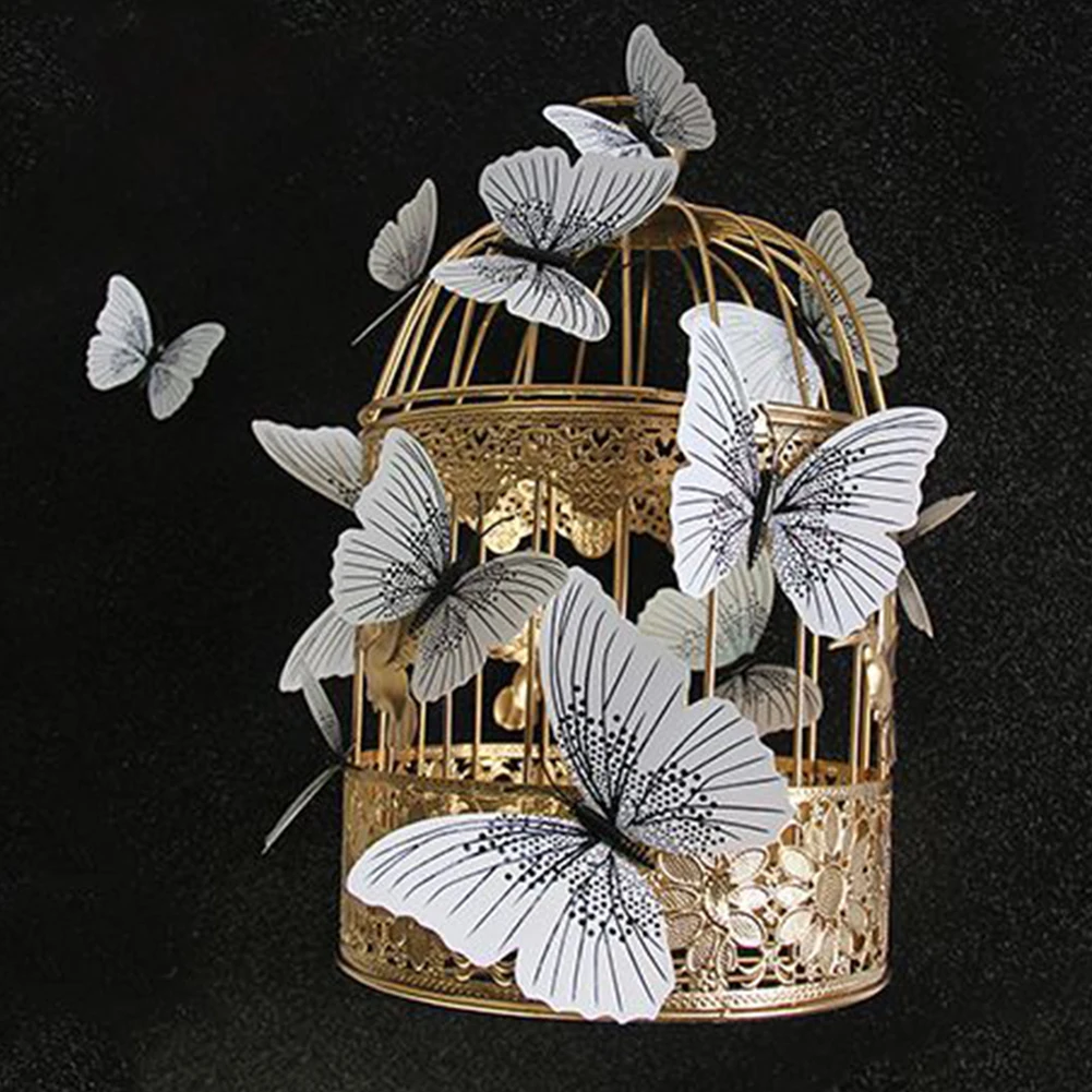 Настенный 3D эффект DIY домашний Декор Аксессуары для комнаты художественные наклейки в форме бабочки ПВХ магнит на холодильник шкаф светящаяся наклейка