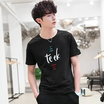 

Summer new women's street letter characters print loose short-sleeved T-shirt 23.99