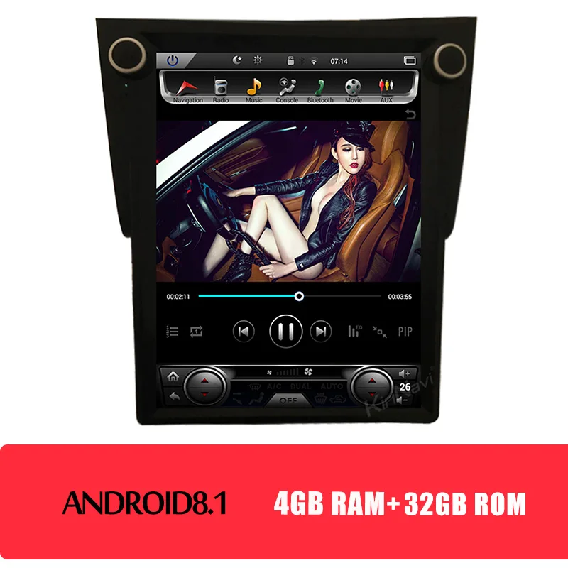 Android Car Radio KiriNavi Telsa стиль вертикальный экран 12,1 ''Android 8,1 Автомагнитола для Ford Телец автомобильный Dvd мультимедийный плеер навигация - Цвет: Android Car Radio