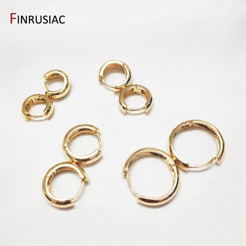 Elegant Simple New Round Gold Hoop Earrings For Women 2021 trend Earring Hoops Jewelry Accessories | Украшения и аксессуары