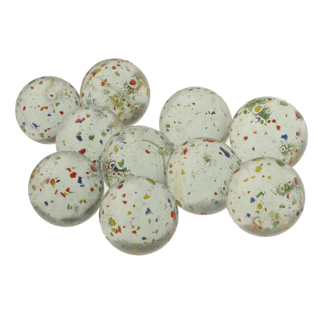 Promo 10 Pieces 25mm Diameter Glass Marbles Set Toy Ball Marbles Game For Children - Discovery Toys MARBL
