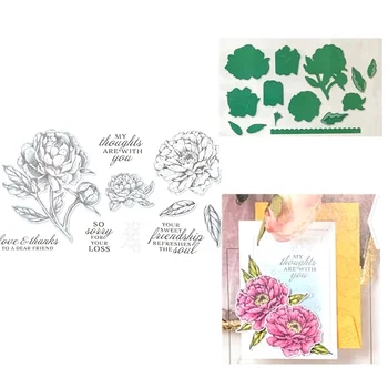 

New 2020 3D Metal Cutting Dies and Scrapbooking For Paper Making Flowers Embossing Stencil Card With Clear Stamps Stampin Up Set