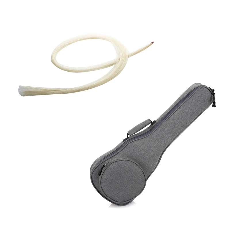 

1 Pcs Adjustable Nylon Ukulele Strap Band Ukulele More Nylon Strap with Hook Black & 1 Pcs 21 Inch Cotton Ukulele Bag Soft Case
