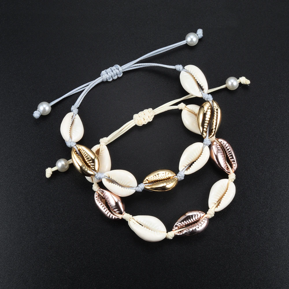 Bohemian Women Shell Bracelets Ankle Chain Natural Shells Bead Handmade