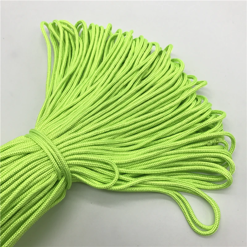 Green 10 ярдов/лот 2 мм сплошной парашютный шнур веревочка Mil тип спецификации одна нить альпинистское снаряжение для выживания Паракорд - Цвет: Green