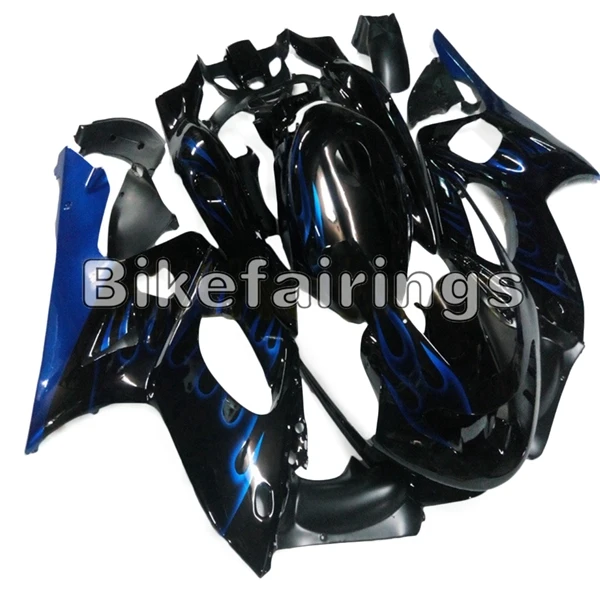 Двигатель кузов комплект для Yamaha YZF600R Thundercat 1997 98 99 00 01 02 03 04 05 06 2007 капоты черно-синий Обтекатели с пламенем