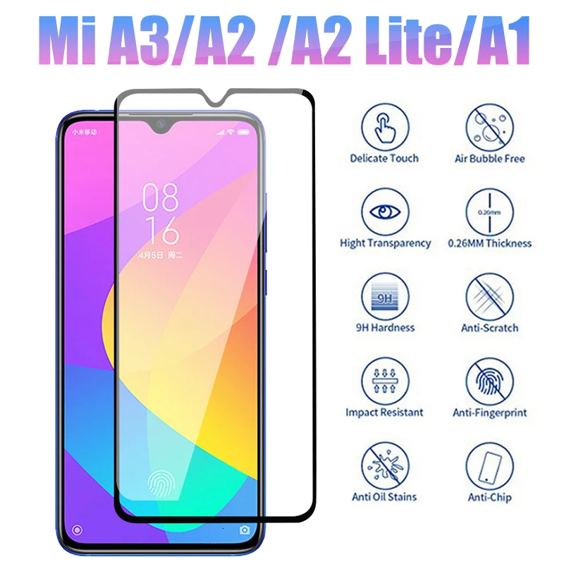 3D закаленное стекло с полным покрытием для Xiao mi F2 F1 A3 Lite A2 A1 6X 5X Note 3 Play CC9 CC9E