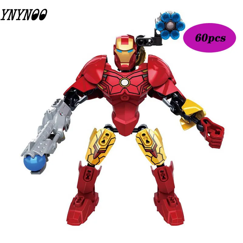 

Marvel Superhero Iron Man Building Block Toys Compatible with Legoings Mark2 Mark3 War Machine Steel Patriot Boy Toy Gift