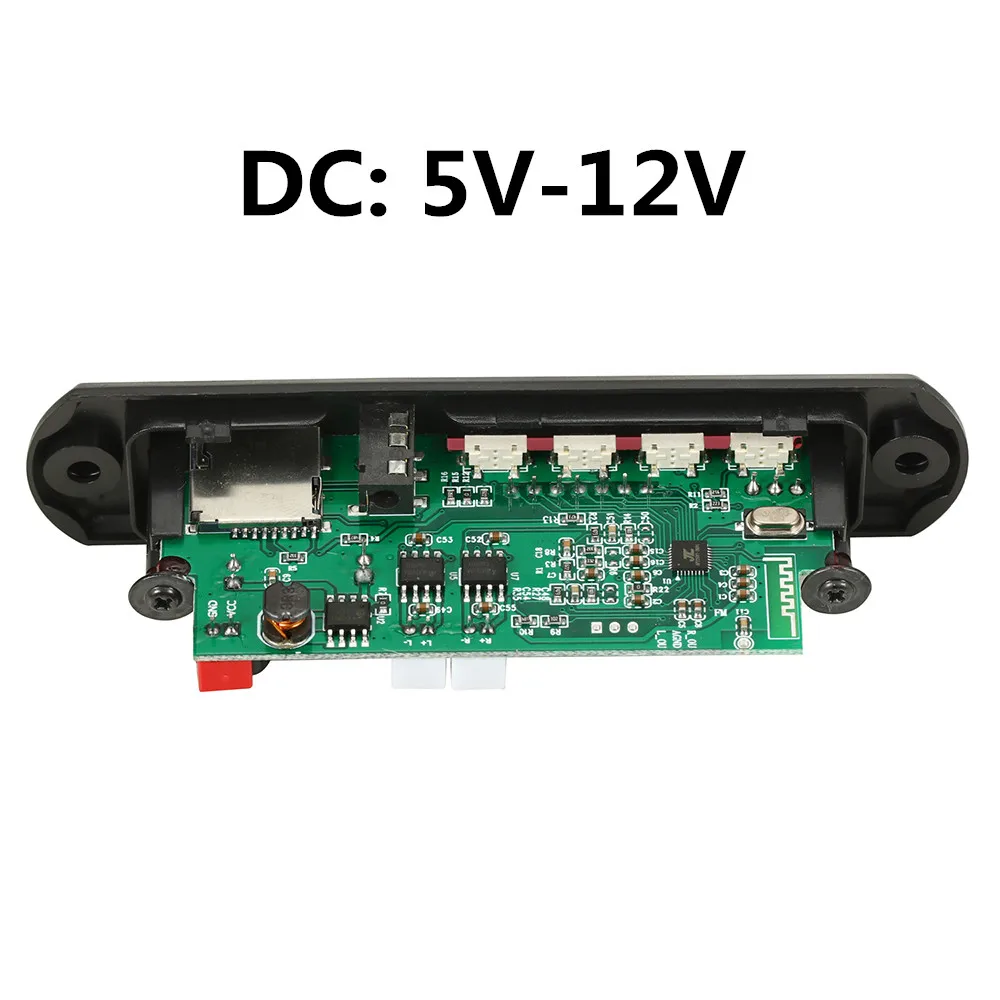 VICFINE Hands-free 6W amplifier MP3 Player Decoder Board 5V 12V Bluetooth 5.0 Car FM Radio Module Support TF USB AUX Recorders