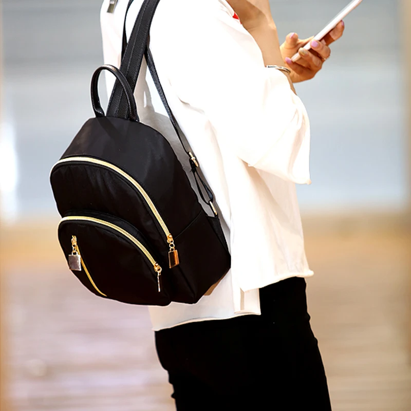 1 шт. женский рюкзак из ткани Оксфорд, Маленький модный Школьный рюкзак, прочная дорожная сумка через плечо, рюкзак для элегантных дам