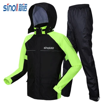 

Motorcycle Men Raincoat Set Hooded Waterproof Green Outdoor Impermeable Raincoat Impermeabile Pioggia Hiking Raincoat Set MM60YY