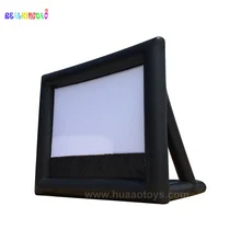 Free Shipping PVC 4m Wide 16:9 Rear Projection Screen Inflatable Screen Outdoor cinema Outdoor movies after dusk