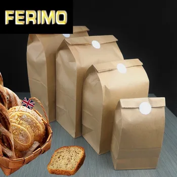 

Kraft Paper Bags 50pcs/lot Stand Up recycle bags Child Party Birthday Food Paper Kraft Seal Gift Packing Treat Bag Supplies