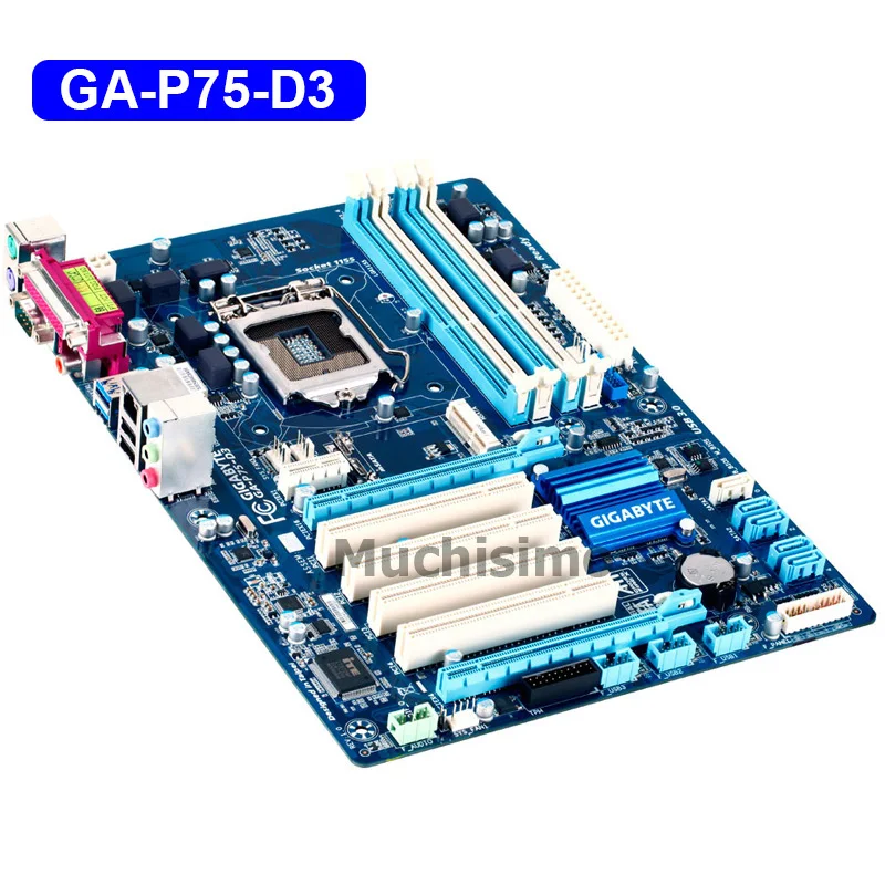 Gigabyte GA-P75-D3 оригинальная материнская плата LGA 1155 DDR3 USB2.0 USB3.0 SATA3 P75 D3 32GB Intel B75 22nm настольных плата ремонт