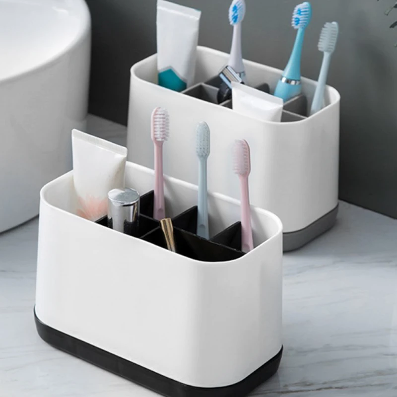 

Multifunction Electric Toothbrush Draining Rack Toothpaste Holder Toilet Bathroom Shelf razor makeup Cleaning Brush Storage Box
