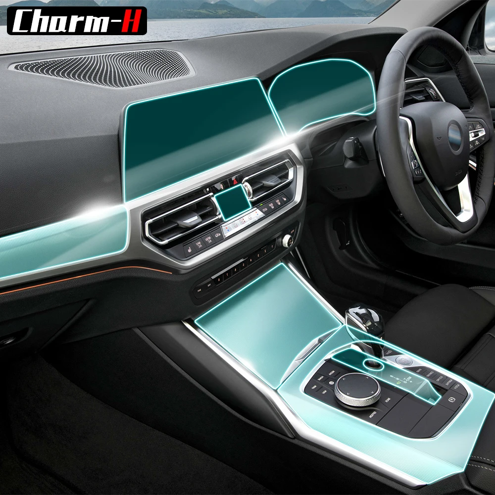 For BMW 3 Series G20 2019 2020 Right Hand Driver Car Door Center Console Media Central AC Navigation Screen TPU Protector Film