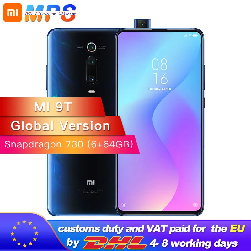  Global Version Mi 9T (Redmi K20) 6GB RAM 64GB Smartphone Snapdragon 730 Octa Core 4000mAh Pop-up Fr