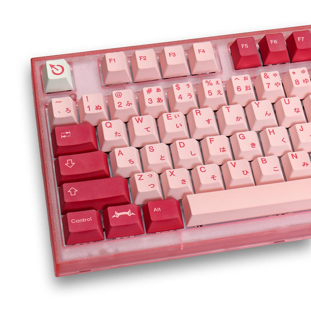 Gaming Keyboard Keycaps 128 Keys PBT Black Pink Keycap Profile Personalized Keycaps Switch Mechanical Keyboard Used for Keyboard Key Replacement Color : BAINK Japanese 
