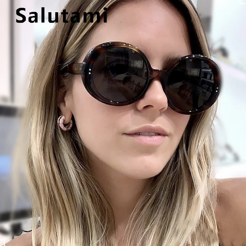

Rivet Round Sunglasses For Women Black Leopard Circle Sun Glasses Men Vintage Retro Brand Eyewear 2019 New Shades