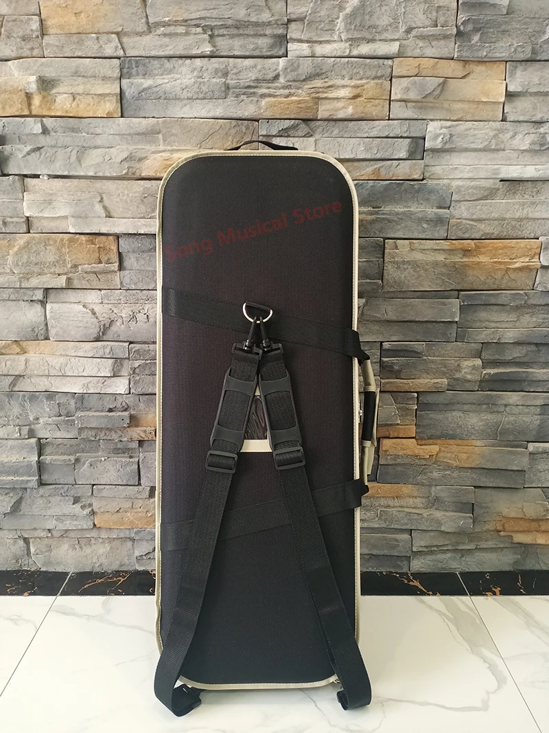 Fastshipping High-end Basswood and golden velvet inside Viola Square case Viola Square Box With hygrometer viola parts