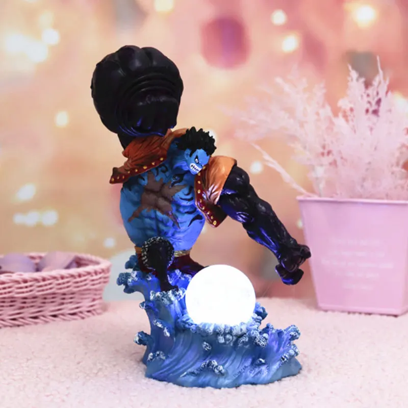 Anime One Piece Luffy Figurine LED Decortive Night Lamp Evolution Luffy LED Table Night Light Desk Lamp for Home Decoration Gift