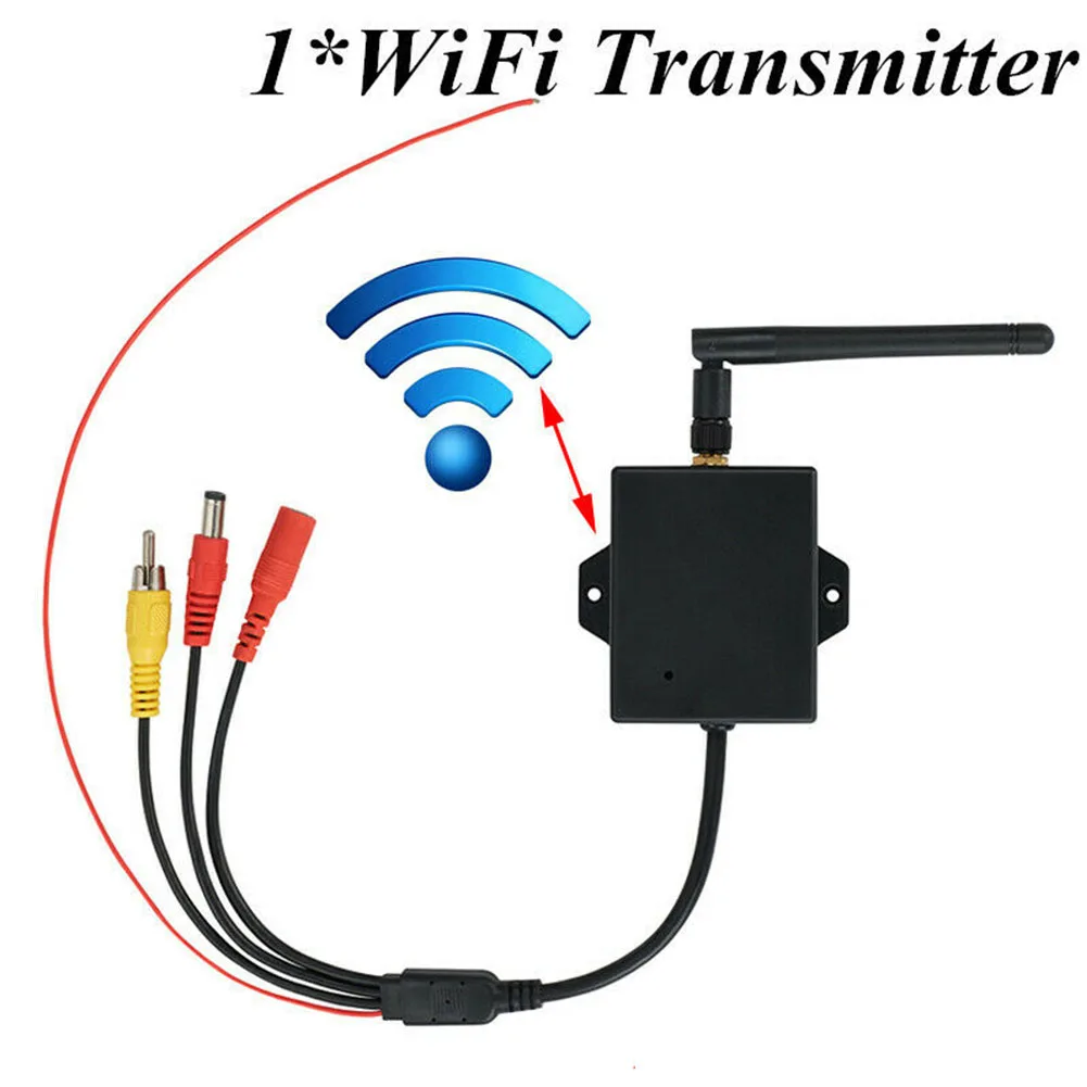 

Wireless Reversing Camera Universal Car DC 12V With Antenna Easy Install Cable Rear View Module Transmitter AV To WiFi Durable