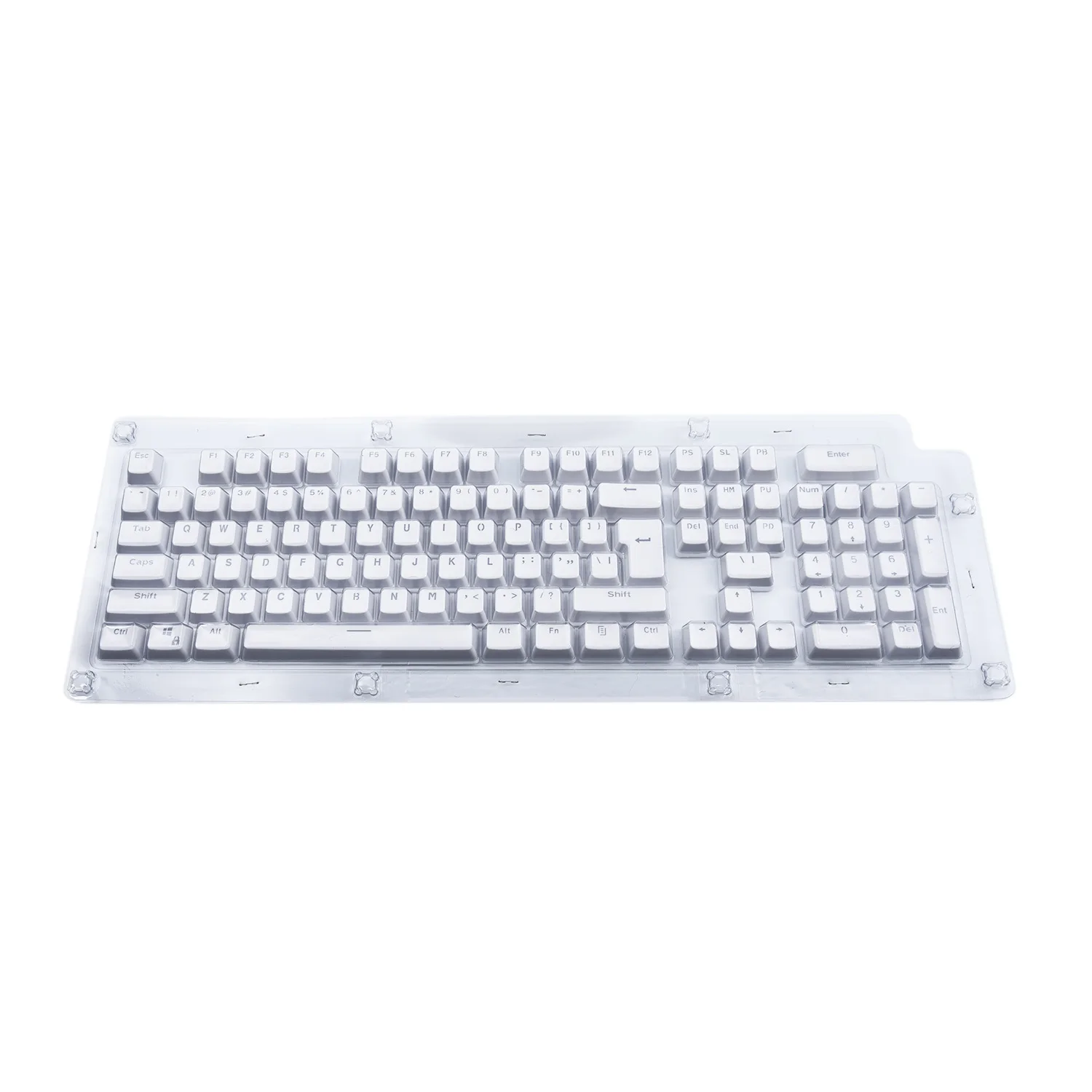 Полупрозрачные колпачки для ключей PBT с 104 клавишами подсветкой двойным зажимом