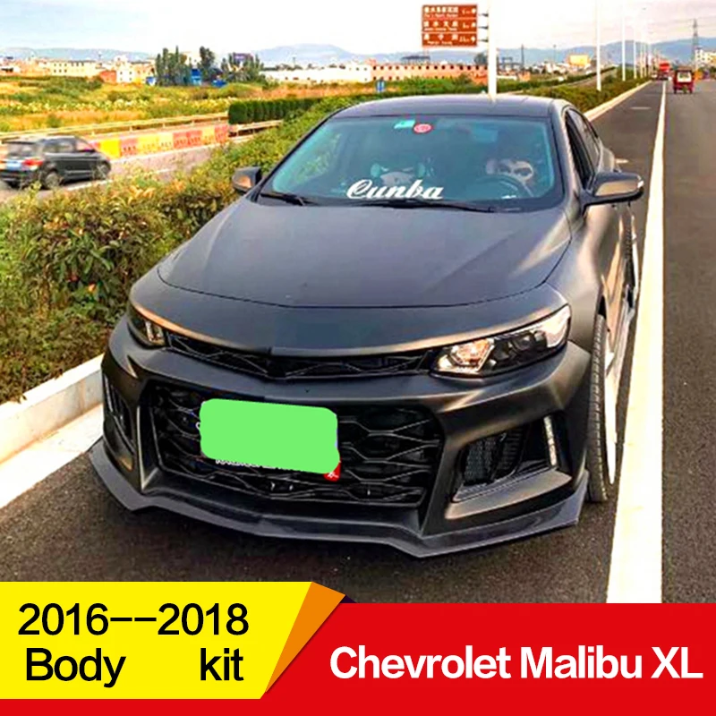 

Use for Chevrolet Malibu XL Body kit Bumper Lips 2016 2017 2018 year Front bumpers Car refitting accessories Camaro ZL1 style