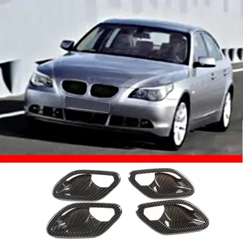 

1996-2010 For BMW 5 series E39E60 E61ABS Silver/Carbon Fiber texture Door interior door bowl trim parts Car Interior Accessories