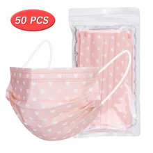 50pc Love Printing Disposable Face Mask For Adults Designer Mask Fashion Mascarrillas Desechables Adultos Masque Mascherine
