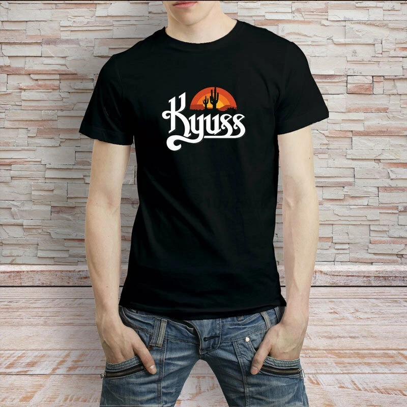 Posada dialecto Teoría básica KYUSS Camiseta con Logo de banda de Rock de Metal para hombre|Camisetas| -  AliExpress