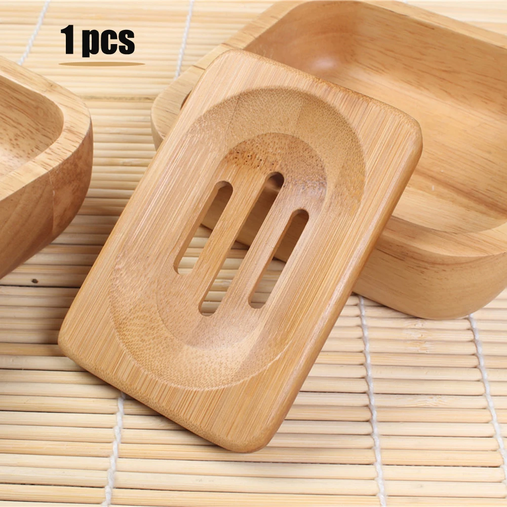 

Wooden Bamboo Soap Dish Wooden Soap Tray Holder Storage Soap Rack Plate Box Container For Bath Shower Plate Bathroom