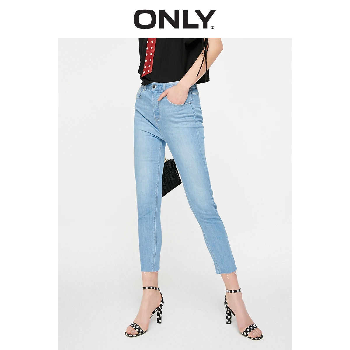ONLY summer new high waist tight skinny cropped jeans | 119149653 ONLY summer new high waist tight skinny cropped jeans | 119149653