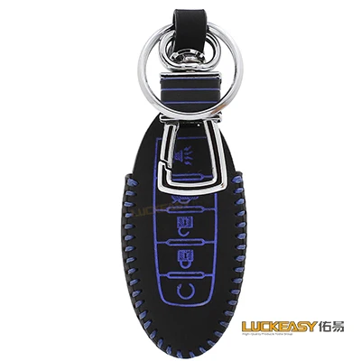 Luckeasy для nissan infiniti 4/5 кнопки rogue кожа Ключи сумка/чехол кошелек держатель key2a - Название цвета: 5