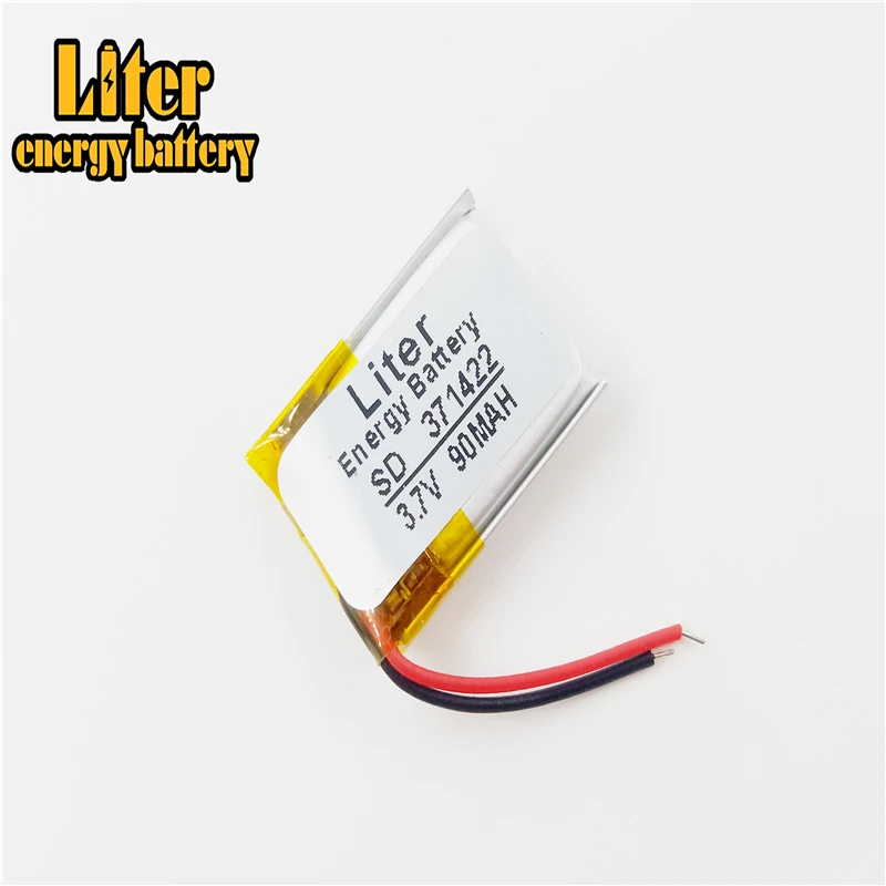 Лучшая батарея бренда MP3 MP4 371422 3 7 V 90MAH 351420 401420 литиевая Bluetooth Батарея с зажимом |