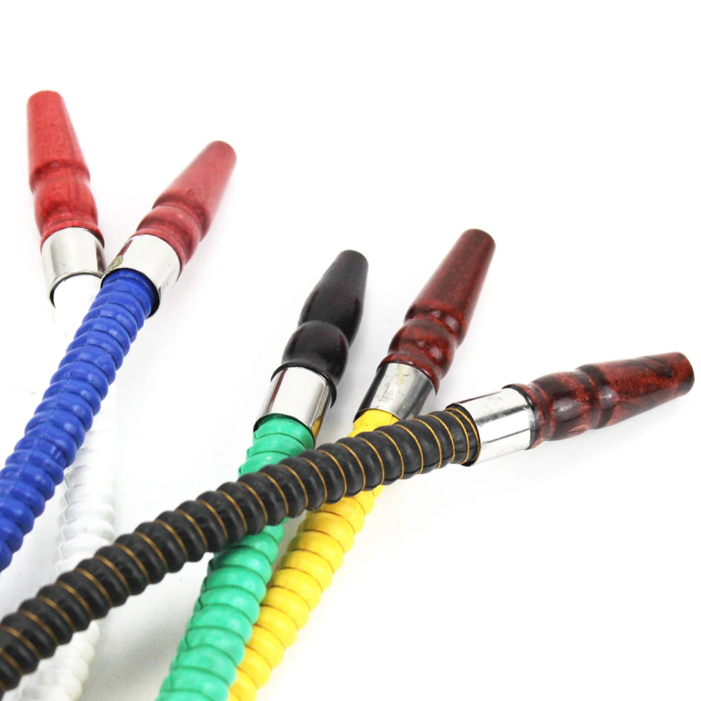 Hookah Accessories 1M Arab Hookah Hose With Wooden Stem Smoking Pipe Nargile Sheesha Narguile Shisha Hose Hookah Accessories