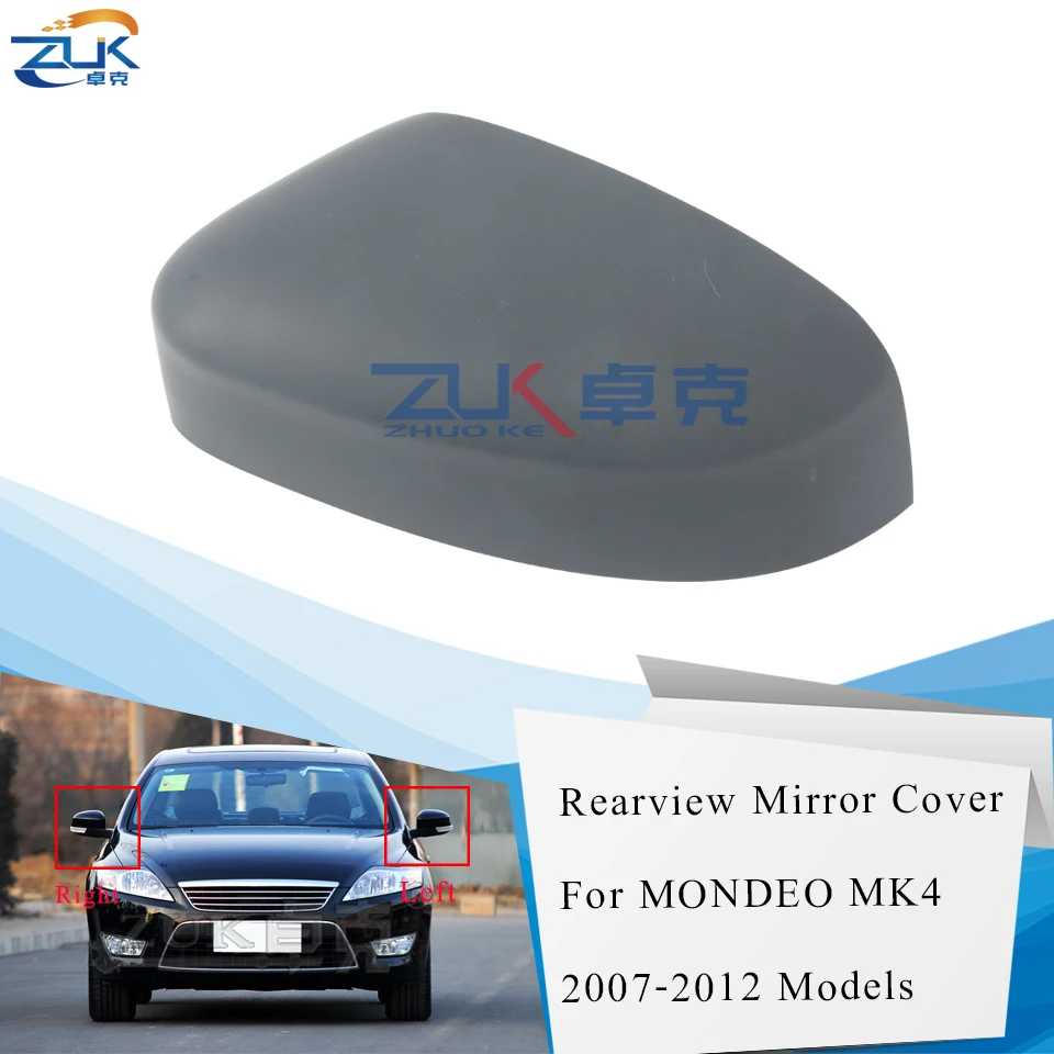 

ZUK Outer Rearview Mirror Cover Housing Cap For Ford Focus 2012-2017 Mondeo MK4 2007-2014 BM51-17K747W BM51-17K746W No Color