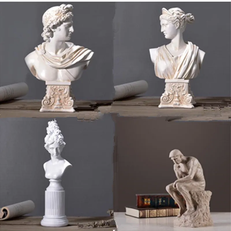 David and Anna statues artwork sculptures home study decorations character avatar models | Дом и сад