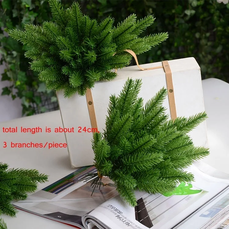 Details about   1PC Artificial Pine Branches Flower DIY False Plants Christmas Tree Decoration 