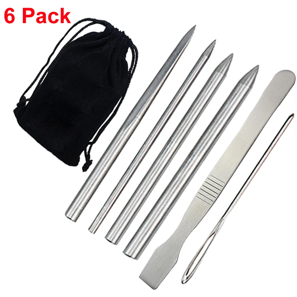 9pcs//set Stainless Steel Paracord Bracelet Fid Lacing Stitching Needles Tool