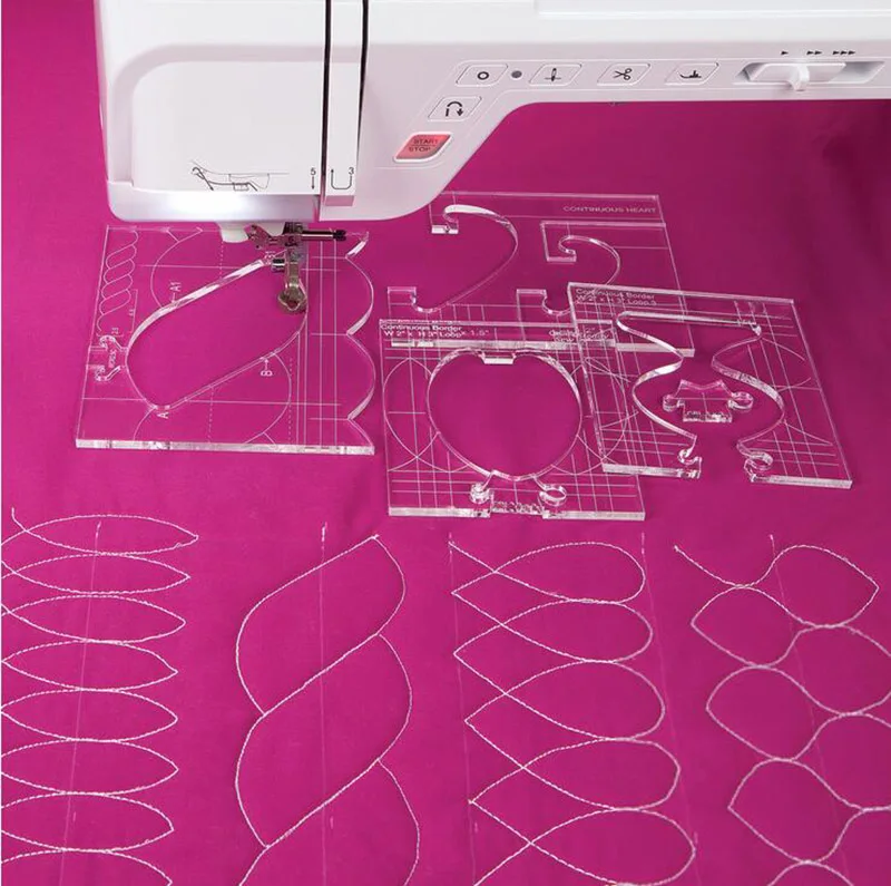  new ruler border sampler template set for sewing machine can create beautiful borders 1 set =4pcs #
